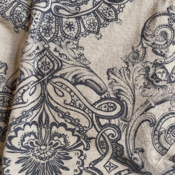 Vintage Espresso Boho Baroque Top M | Sheer Flutter Sleeve Blouse Romantic Boh0 - Picture 10 of 10